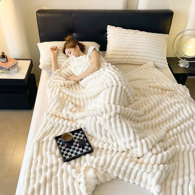 Ribbed throw blanket colours